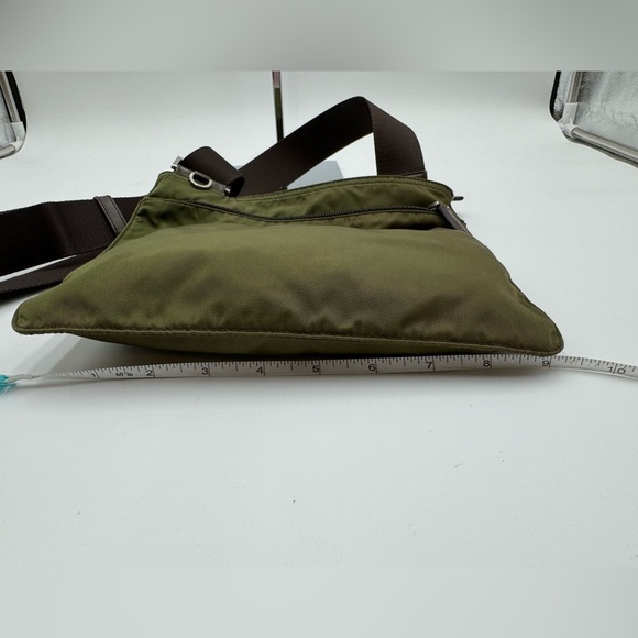 Prada - Authentic - Nylon/Canvas Messenger Crossbody - Green - Picture 12 of 16
